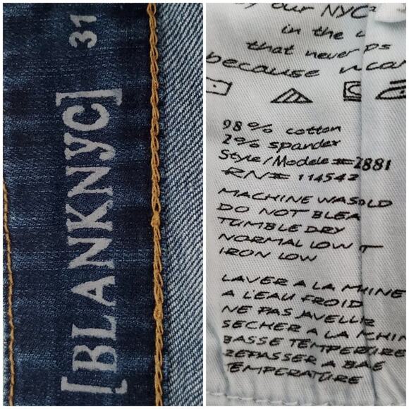 Blank NYC Cut Off Patchwork Denim Shorts - Picture 9 of 9